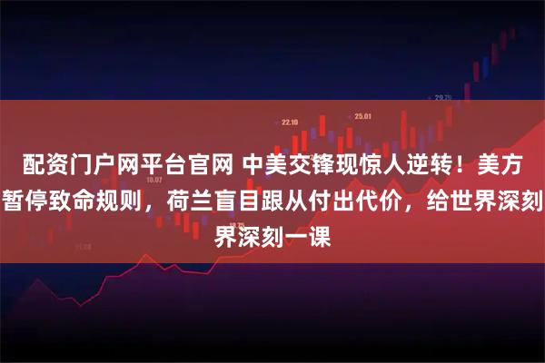 配资门户网平台官网 中美交锋现惊人逆转！美方让步暂停致命规则，荷兰盲目跟从付出代价，给世界深刻一课